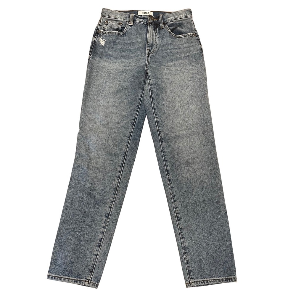 Pistola Jeans Size 25 Presley High Rise Vintage Roller in Brazil Wash Distressed